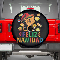 Funny Mexican Cat Christmas Spare Tire Cover Feliz Navidad Sombrero Kitty Xmas - Wonder Print Shop