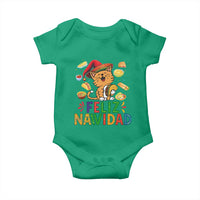 Funny Mexican Cat Christmas Baby Onesie Feliz Navidad Sombrero Kitty Xmas - Wonder Print Shop
