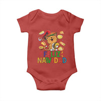 Funny Mexican Cat Christmas Baby Onesie Feliz Navidad Sombrero Kitty Xmas - Wonder Print Shop
