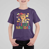 Funny Mexican Cat Christmas T Shirt For Kid Feliz Navidad Sombrero Kitty Xmas - Wonder Print Shop