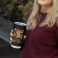 Funny Mexican Cat Christmas Tumbler Cup Feliz Navidad Sombrero Kitty Xmas - Wonder Print Shop