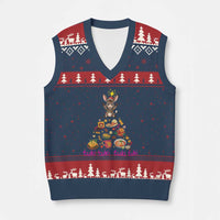 Mi Burrito Sabanero V-Neck Knit Sweater Vest Donkey Mexican Xmas - Wonder Print Shop