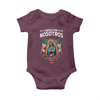 Our Lady of Guadalupe Baby Onesie Virgin Mary Mexican Flag - Wonder Print Shop