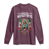 Our Lady of Guadalupe Long Sleeve Shirt Virgin Mary Mexican Flag - Wonder Print Shop