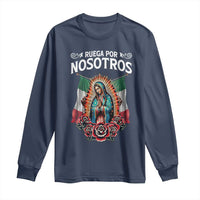 Our Lady of Guadalupe Long Sleeve Shirt Virgin Mary Mexican Flag - Wonder Print Shop