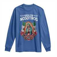 Our Lady of Guadalupe Long Sleeve Shirt Virgin Mary Mexican Flag - Wonder Print Shop