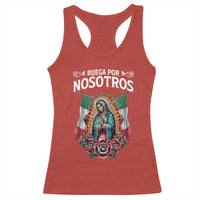 Our Lady of Guadalupe Racerback Tank Top Virgin Mary Mexican Flag - Wonder Print Shop