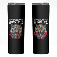 Our Lady of Guadalupe Skinny Tumbler Virgin Mary Mexican Flag - Wonder Print Shop