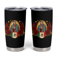 Our Lady of Guadalupe Mexican Flag Tumbler Cup - Wonder Print Shop