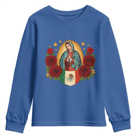 Our Lady of Guadalupe Mexican Flag Youth Sweatshirt - Wonder Print Shop