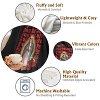 Our Lady of Guadalupe Throw Blanket Saint Virgin Mary Mexican - Wonder Print Shop