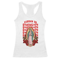 Our Lady of Guadalupe Racerback Tank Top Saint Virgin Mary Mexican - Wonder Print Shop