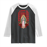 Our Lady of Guadalupe Raglan Shirt Saint Virgin Mary Mexican - Wonder Print Shop