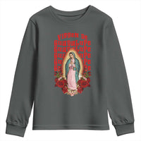 Our Lady of Guadalupe Youth Sweatshirt Saint Virgin Mary Mexican - Wonder Print Shop