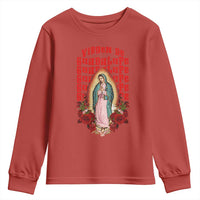Our Lady of Guadalupe Youth Sweatshirt Saint Virgin Mary Mexican - Wonder Print Shop