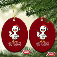 67 Six Seven Silly Goose Christmas Meme Ceramic Ornament - Wonder Print Shop