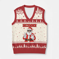 December 25 V-Neck Knit Sweater Vest Funny Santa Says Xmas - Wonder Print Shop
