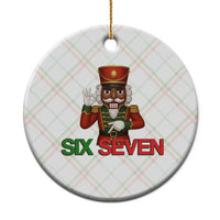 67 Six Seven Black Nutcracker Christmas Meme Ceramic Ornament - Wonder Print Shop