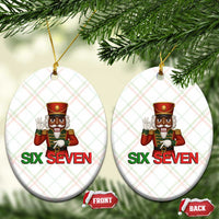 67 Six Seven Black Nutcracker Christmas Meme Ceramic Ornament - Wonder Print Shop