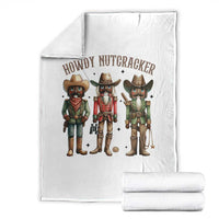 Nutcracker Cowboy Christmas Western Country Howdy Throw Blanket - Wonder Print Shop