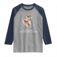 Black Nutcracker Ballet Christmas Raglan Shirt - Wonder Print Shop