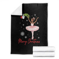Black Nutcracker Ballet Throw Blanket Merry Christmas - Wonder Print Shop
