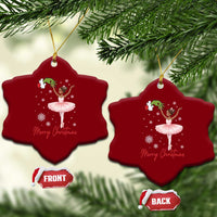 Black Nutcracker Ballet Ceramic Ornament Merry Christmas - Wonder Print Shop