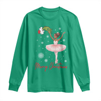 Black Nutcracker Ballet Long Sleeve Shirt Merry Christmas - Wonder Print Shop