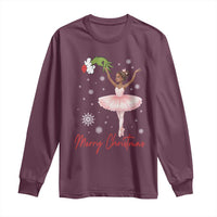 Black Nutcracker Ballet Long Sleeve Shirt Merry Christmas - Wonder Print Shop