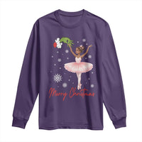 Black Nutcracker Ballet Long Sleeve Shirt Merry Christmas - Wonder Print Shop