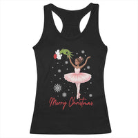 Black Nutcracker Ballet Racerback Tank Top Merry Christmas - Wonder Print Shop