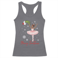 Black Nutcracker Ballet Racerback Tank Top Merry Christmas - Wonder Print Shop
