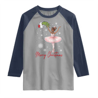 Black Nutcracker Ballet Raglan Shirt Merry Christmas - Wonder Print Shop