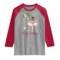 Black Nutcracker Ballet Raglan Shirt Merry Christmas - Wonder Print Shop