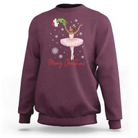 Black Nutcracker Ballet Sweatshirt Merry Christmas - Wonder Print Shop