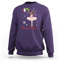 Black Nutcracker Ballet Sweatshirt Merry Christmas - Wonder Print Shop