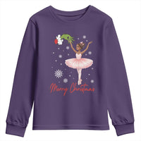 Black Nutcracker Ballet Youth Sweatshirt Merry Christmas - Wonder Print Shop