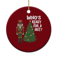 Black Nutcracker Christmas Ceramic Ornament Who Is Ready For A Nut - Wonder Print Shop