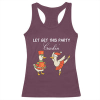 Funny Nutcracker Goose Christmas Racerback Tank Top Let Get This Party Crackin - Wonder Print Shop