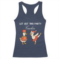 Funny Nutcracker Goose Christmas Racerback Tank Top Let Get This Party Crackin - Wonder Print Shop