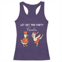 Funny Nutcracker Goose Christmas Racerback Tank Top Let Get This Party Crackin - Wonder Print Shop