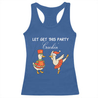 Funny Nutcracker Goose Christmas Racerback Tank Top Let Get This Party Crackin - Wonder Print Shop