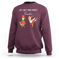 Funny Nutcracker Goose Christmas Sweatshirt Let Get This Party Crackin - Wonder Print Shop