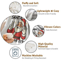 Santa Christmas December 25th Season Throw Blanket - Wonder Print Shop