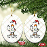 67 Six Seven Chirtsmas Meme Ceramic Ornament Funny Silly Goose - Wonder Print Shop