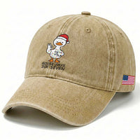 67 Six Seven Chirtsmas Meme Washed Cotton Baseball Cap Funny Silly Goose