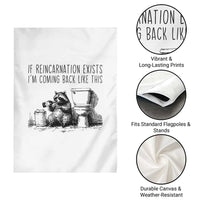 Funny Drunk Raccoon Garden Flag Trashed Panda Meme - Wonder Print Shop