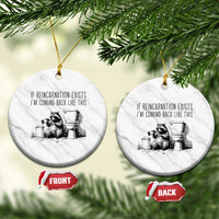 Funny Drunk Raccoon Ceramic Ornament Trashed Panda Meme - Wonder Print Shop