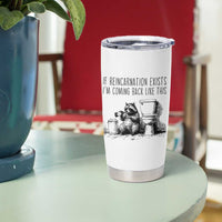 Funny Drunk Raccoon Tumbler Cup Trashed Panda Meme - Wonder Print Shop