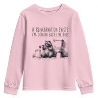 Funny Drunk Raccoon Youth Sweatshirt Trashed Panda Meme - Wonder Print Shop